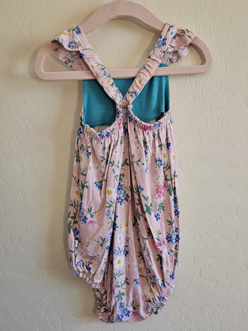 Posh Peanut Nicole Ruffled Capsleeve Bubble Romper 2T